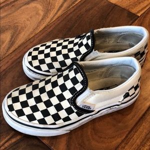 Checkered black white kids Vans